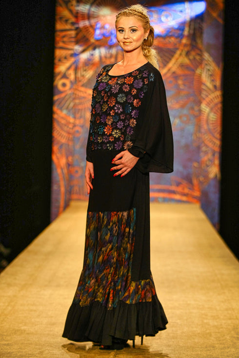 Rochie jerse cu aplicatii 2256